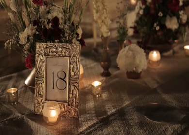 A Slow Motion Shot of an Indian Wedding Venue Decoration in India