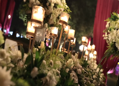 A Slow Motion Shot of an Indian Wedding Decoration in India