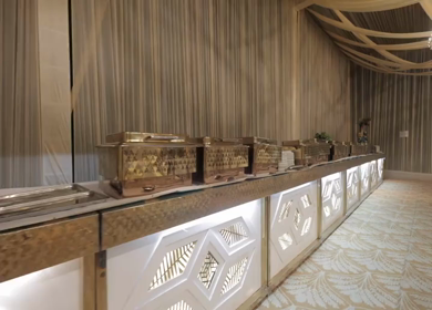 A Slow Motion Shot of an Indian Wedding Venue Decoration in India