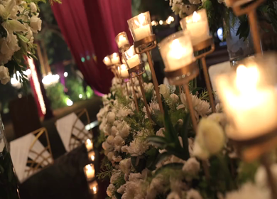 A Slow Motion Shot of an Indian Wedding Decoration in India