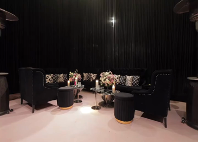 A Slow Motion Shot of an Indian Wedding Venue Decoration in India