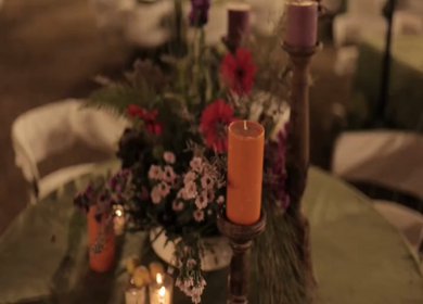 A Slow Motion Shot of an Indian Wedding Venue Decoration in India
