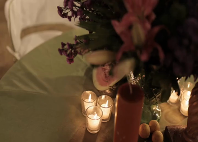 A Slow Motion Shot of an Indian Wedding Venue Decoration in India