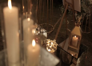 A Slow Motion Shot of an Indian Wedding Venue Decoration in India