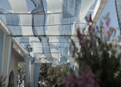 A Slow Motion Shot of an Indian Wedding Venue Decoration in India