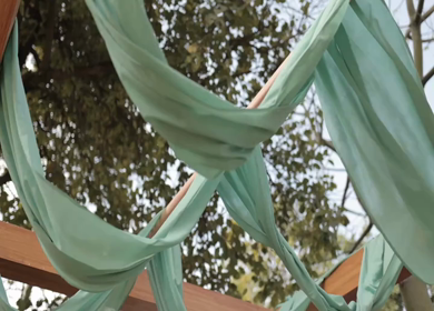 A Slow Motion Shot of an Indian Wedding Venue Decoration in India