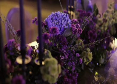 A Slow Motion Shot of an Indian Wedding Venue Decoration in India