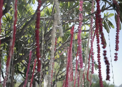 A Slow Motion Shot of an Indian Wedding Venue Decoration in India