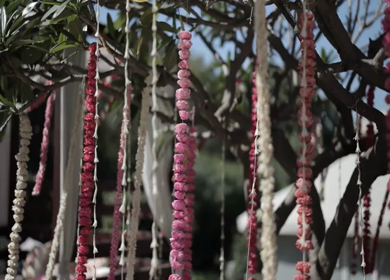 A Slow Motion Shot of an Indian Wedding Venue Decoration in India
