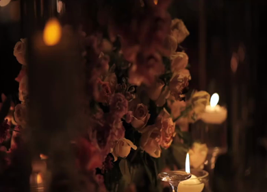 A Slow Motion Shot of an Indian Wedding Venue Decoration in India