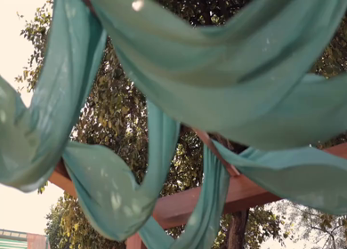 A Slow Motion Shot of an Indian Wedding Venue Decoration in India