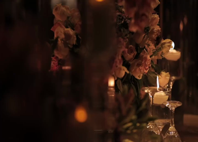 A Slow Motion Shot of an Indian Wedding Venue Decoration in India
