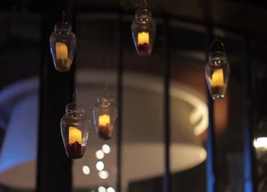 A Slow Motion Shot of an Indian Wedding Venue Decoration in India