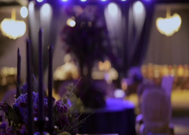 A Slow Motion Shot of an Indian Wedding Venue Decoration in India