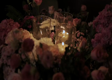 A Slow Motion Shot of an Indian Wedding Venue Decoration in India