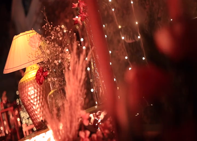 A Slow Motion Shot of an Indian Wedding Decoration in India