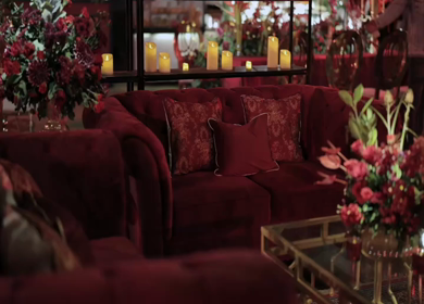 A Slow Motion Shot of an Indian Wedding Venue Decoration in India