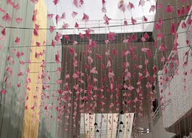 A Slow Motion Shot of an Indian Wedding Venue Decoration in India