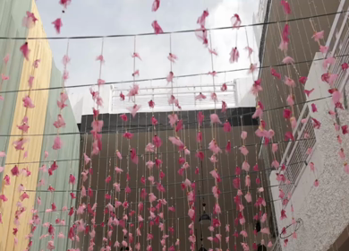 A Slow Motion Shot of an Indian Wedding Venue Decoration in India