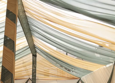 A Slow Motion Shot of an Indian Wedding Venue Decoration in India