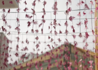 A Slow Motion Shot of an Indian Wedding Venue Decoration in India
