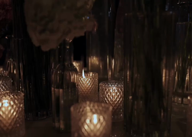 A Slow Motion Shot of an Indian Wedding Venue Decoration in India