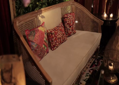 A Slow Motion Shot of an Indian Wedding Venue Decoration in India