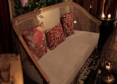 A Slow Motion Shot of an Indian Wedding Venue Decoration in India