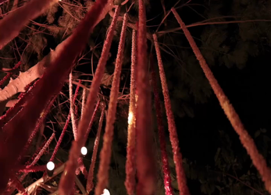 A Slow Motion Shot of an Indian Wedding Venue Decoration in India