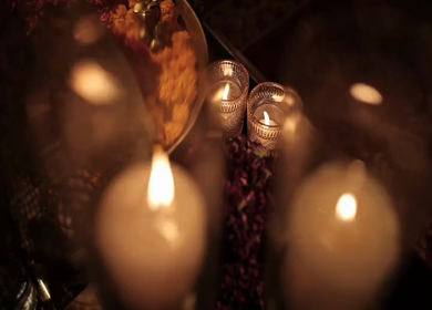 A Slow Motion Shot of an Indian Wedding Venue Decoration in India