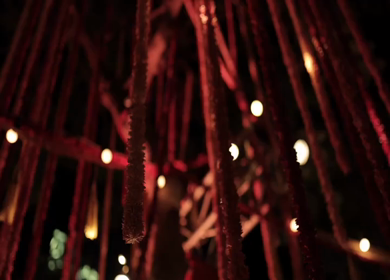 A Slow Motion Shot of an Indian Wedding Venue Decoration in India