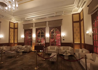 A Slow Motion Shot of an Indian Wedding Venue Decoration in India