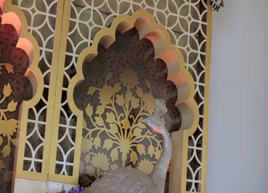 A Slow Motion Shot of an Indian Wedding Venue Decoration in India