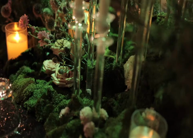 A Slow Motion Shot of an Indian Wedding Venue Decoration in India