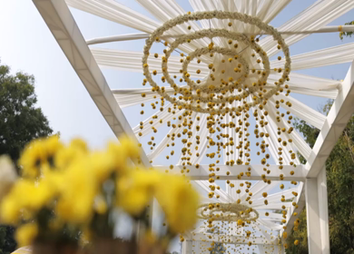 A Slow Motion Shot of an Indian Wedding Decoration in India