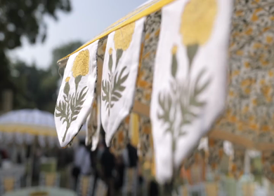 A Slow Motion Shot of an Indian Wedding Decoration in India