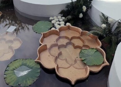 A Slow Motion Shot of an Indian Wedding Venue Decoration in India