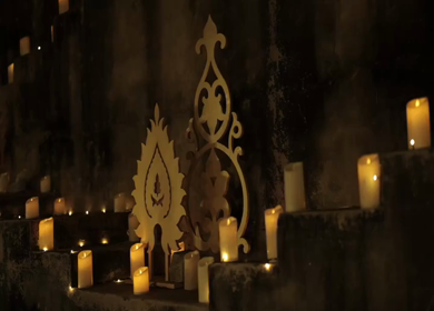 A Slow Motion Shot of an Indian Wedding Venue Decoration in India