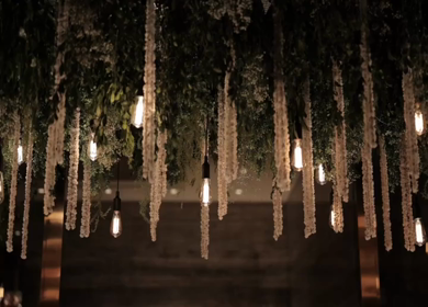 A Slow Motion Shot of an Indian Wedding Venue Decoration in India