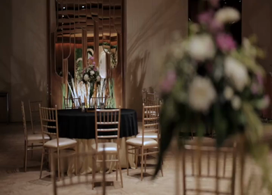 A Slow Motion Shot of an Indian Wedding Venue Decoration in India