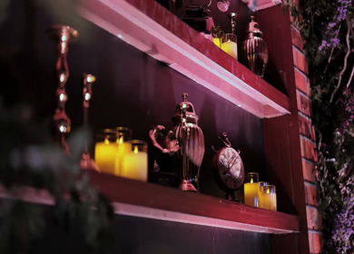 A Slow Motion Shot of an Indian Wedding Venue Decoration in India
