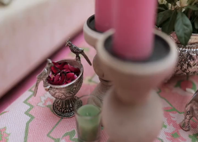 A Slow Motion Shot of an Indian Wedding Venue Decoration in India