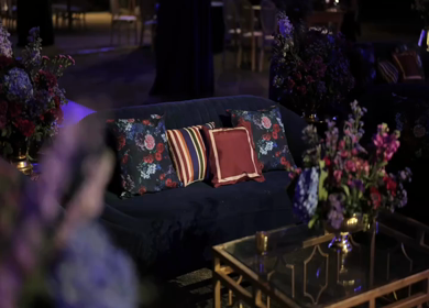 A Slow Motion Shot of an Indian Wedding Venue Decoration in India