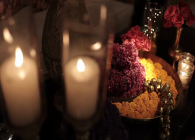 A Slow Motion Shot of an Indian Wedding Venue Decoration in India