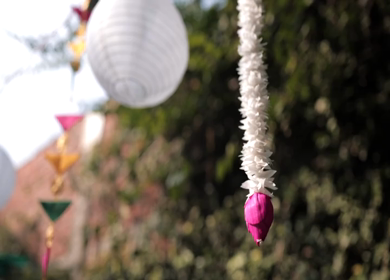 A Slow Motion Shot of an Indian Wedding Decoration in India