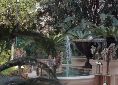 A Slow Motion Shot of an Indian Wedding Venue Decoration in India