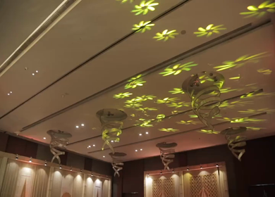 A Slow Motion Shot of an Indian Wedding Venue Decoration in India