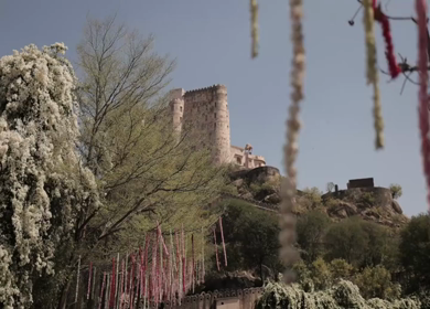 A Slow Motion Shot of an Indian Wedding Venue Decoration in India