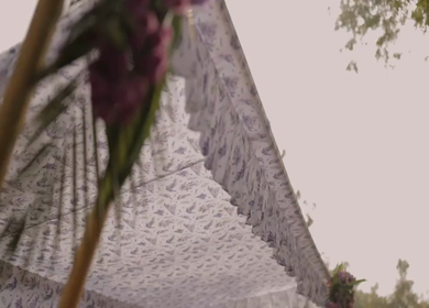 A Slow Motion Shot of an Indian Wedding Venue Decoration in India