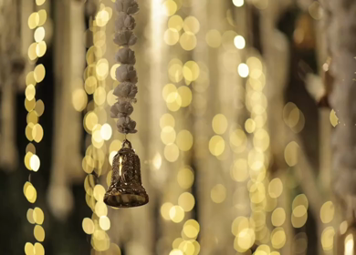 A Slow Motion Shot of an Indian Wedding Venue Decoration in India